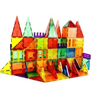 100PCS Magnetic Building Blocks - 3D Colorful Stronger Magnet Tiles Set for Kids